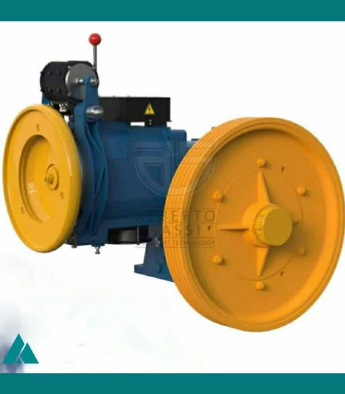 موتور گیرلس ساسی ایتالیا G400T2 VVVF توان 15KW سرعت 1.6m/s