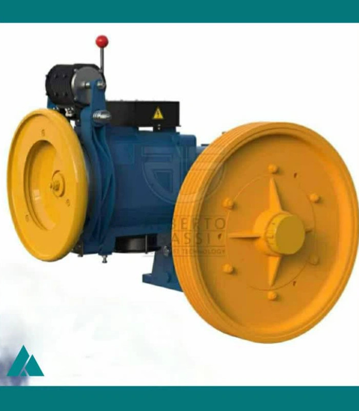 موتور گیرلس ساسی ایتالیا G300T2 VVVF توان 8.8KW سرعت 1.6m/s