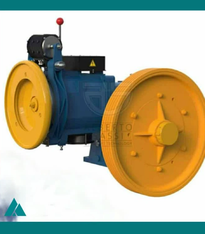 موتور گیرلس ساسی ایتالیا G400T2 VVVF توان 18KW سرعت 1.6m/s